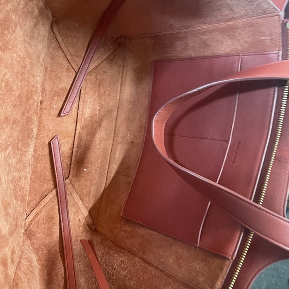 Celine Bag Medoum Trifold Red Leather Tote - Picture 11 of 16